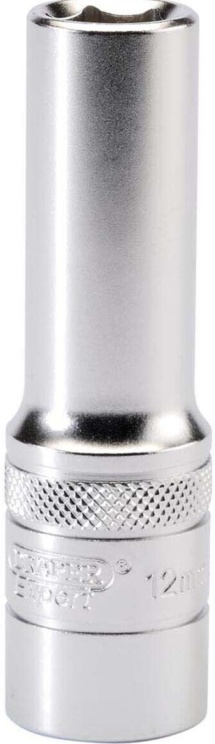 Draper 16643 6 Point Metric Deep Socket 1/2"" Sq Dr 12mm