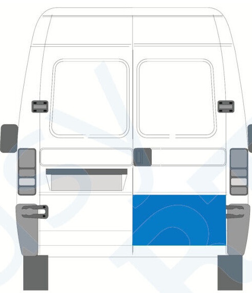 FIAT DUCATO BOXER RELAY 1994-2006 HIGH REAR DOOR REPAIR PANEL / RIGHT RH