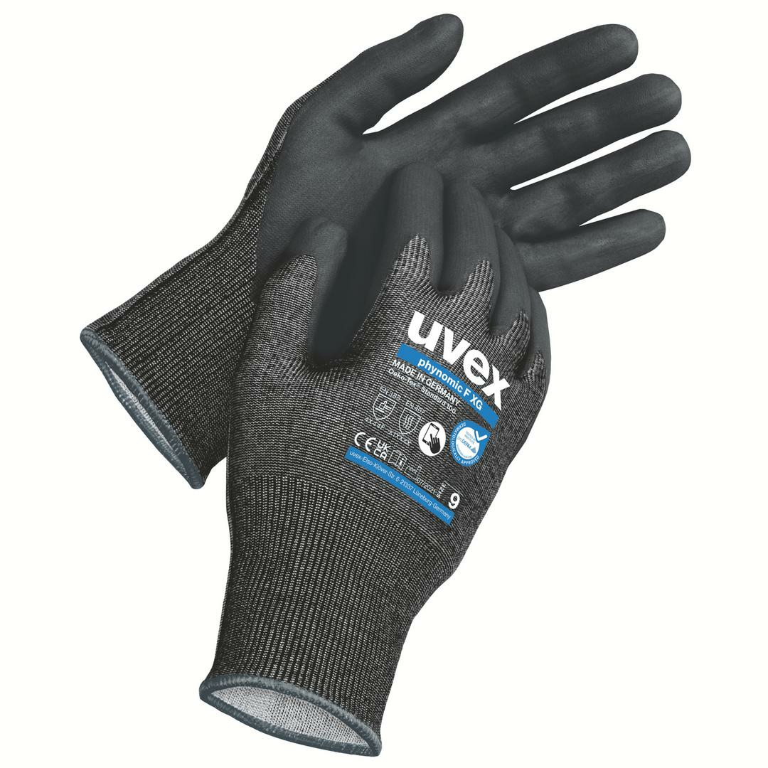 uvex phynomic cut-proof glove size 12 oil grip touchscreen capable