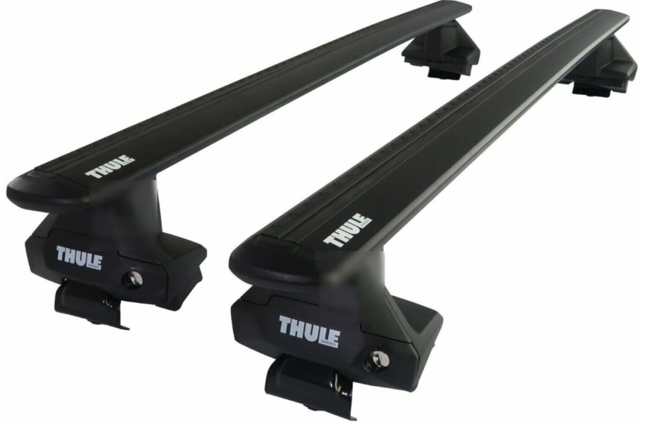 Thule Alu WingBar Evo Black Roof Bars Set to fit Toyota Hilux Double Cab 16-22