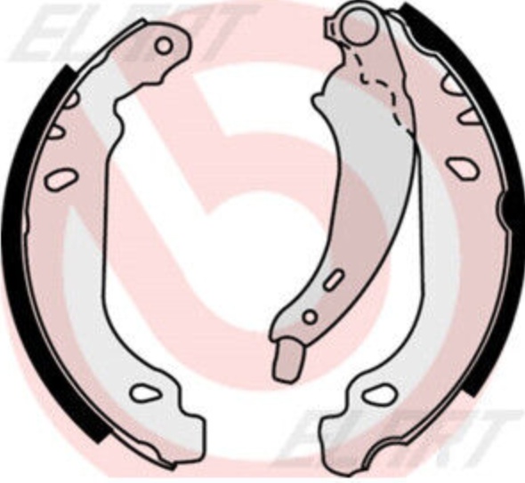 Rear BREMBO S 61 525 Brake Shoe Set for PEUGEOT