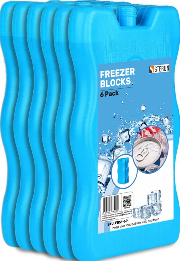 12 x Freezer Blocks For Cool Cooler Bag Ice Packs For Lunch Box Picnic Reusable