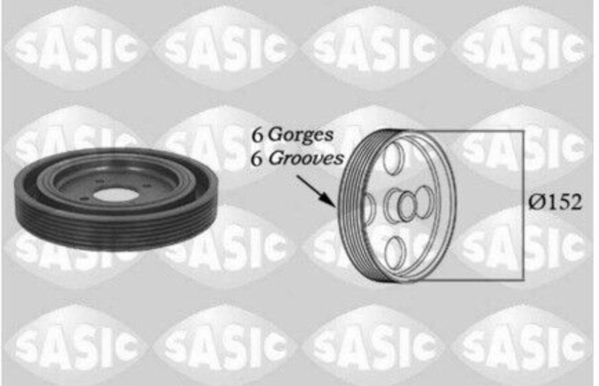 SASIC 5150Q60 Belt Pulley, crankshaft for CITROËN,PEUGEOT