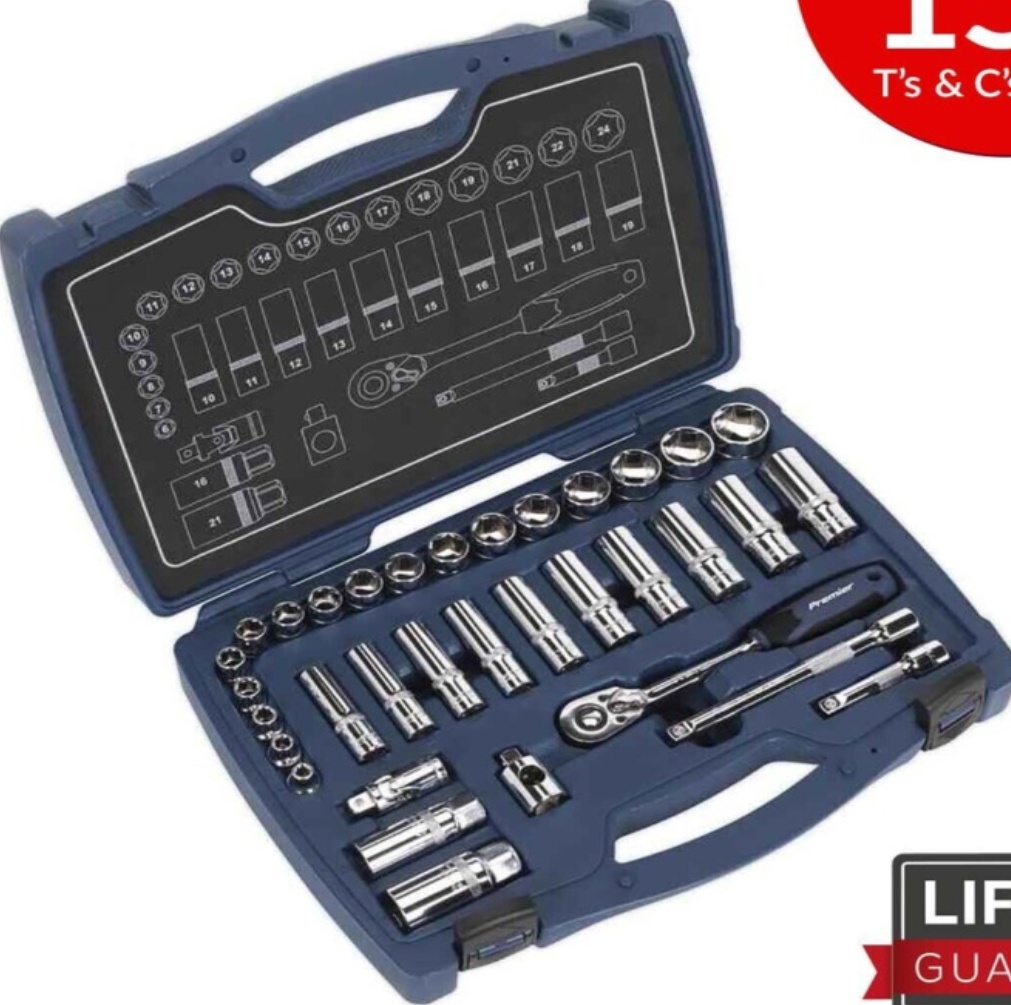 Sealey AK8991 Premier Socket Set 3/8""Sq Drive 34pc