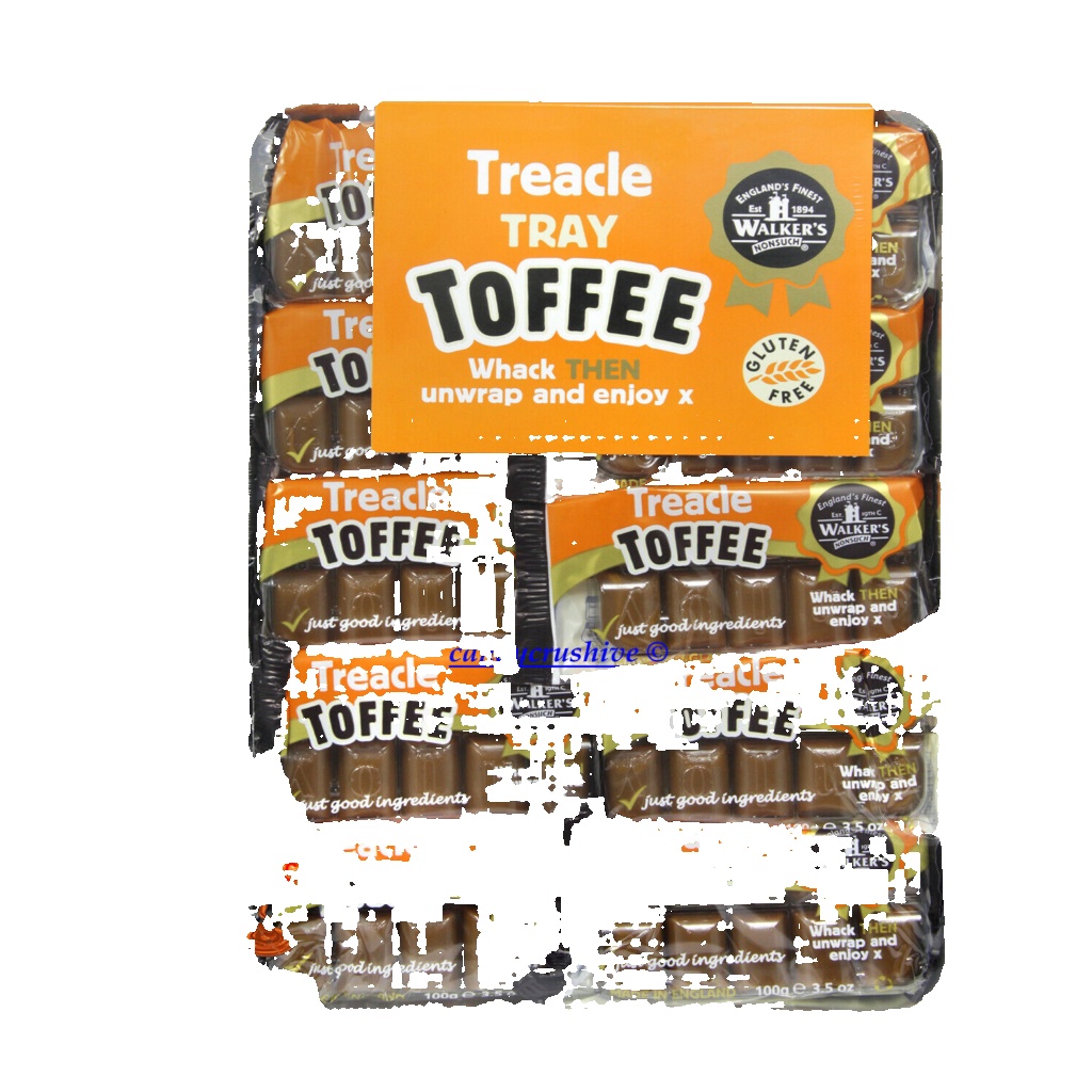 Walkers Nonsuch Toffee Treacle Tray Toffee Bars 100g - 10 pack