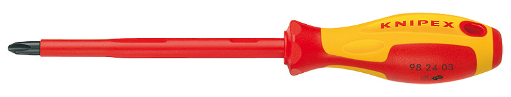 Knipex 98 24 04 VDE Insulated Phillips Screwdriver PH 4 PH4