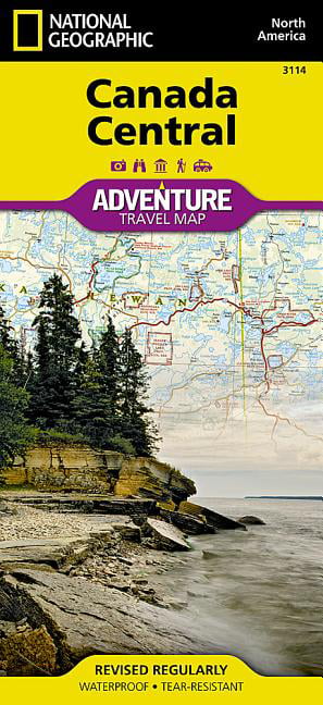 Canada Central Map National Geographic Adventure Map