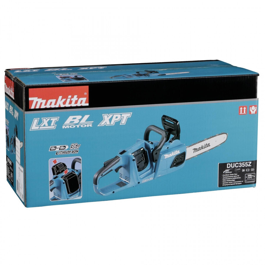 Makita DUC355Z Twin 18v Cordless Chainsaw Brushless 35cm Bar Body - Image 3