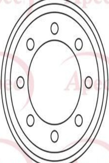 Apec Brake Disc Rear Single 2996033 2996043 7186485 7188210 DSK2535