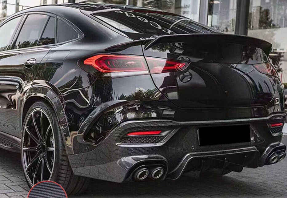 For Benz W167 GLE450 GLE63  2020-2022 REAL CARBON Rear Trunk Spoiler Wing Lip