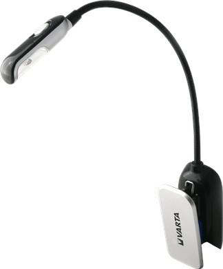 Varta LED Book Light Black Flexible Neck Clamp Base - Image 2