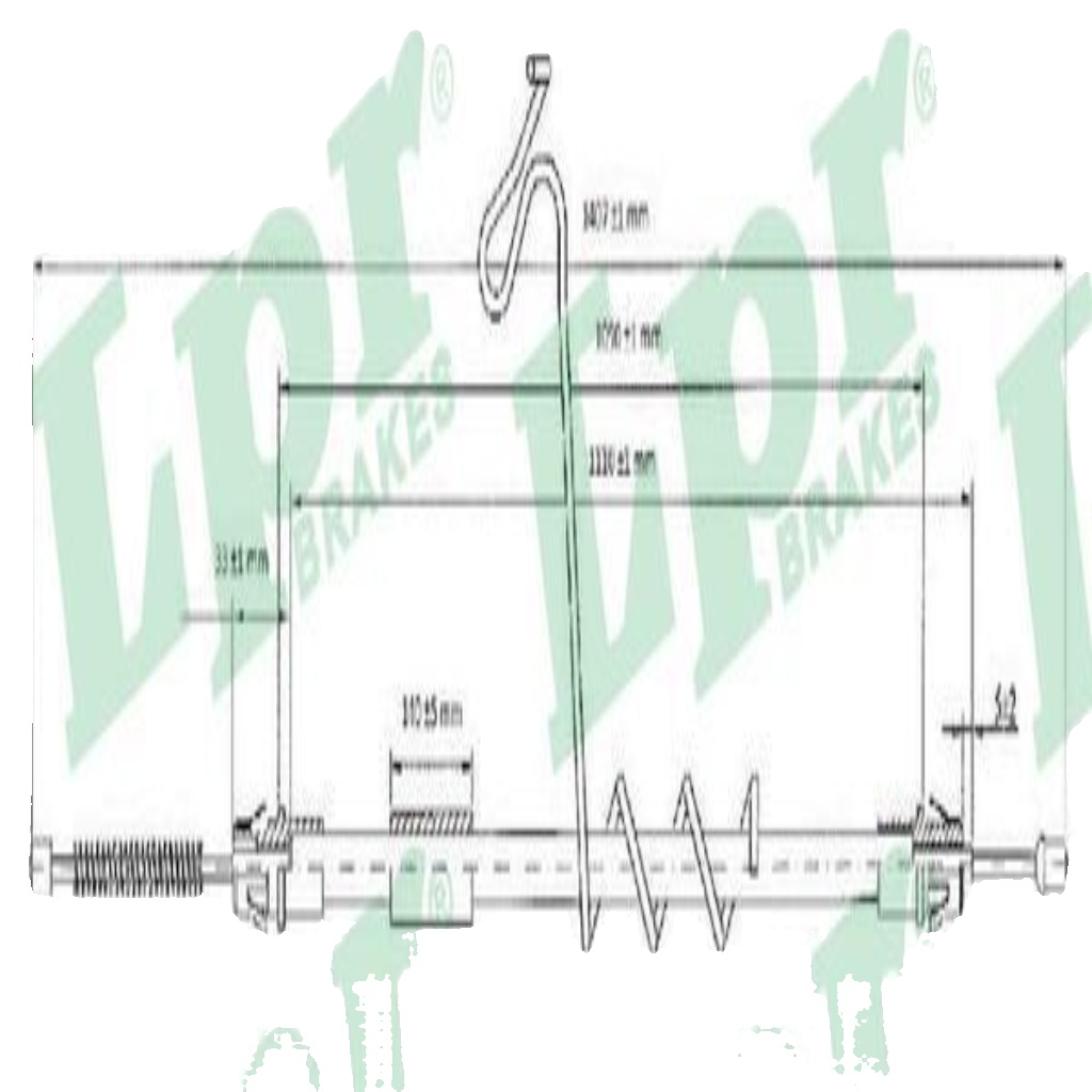 C0293B LPR Cable, parking brake for FORD