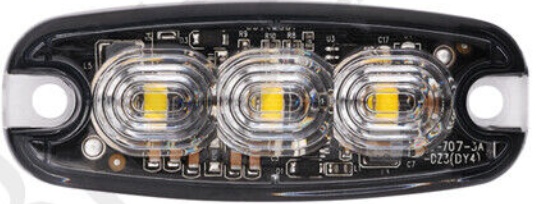 Britalitez Ultra Thin 5W Grille/Direction Strobe Light (ECE R10 R65), 3LED Amber