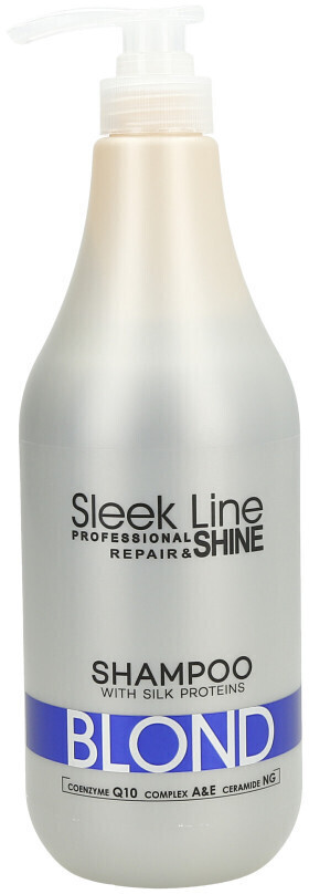 STAPIZ BLOND SLEEK LINE HAIR SHAMPOO 1000ml with Silk Protein for blond/greyy