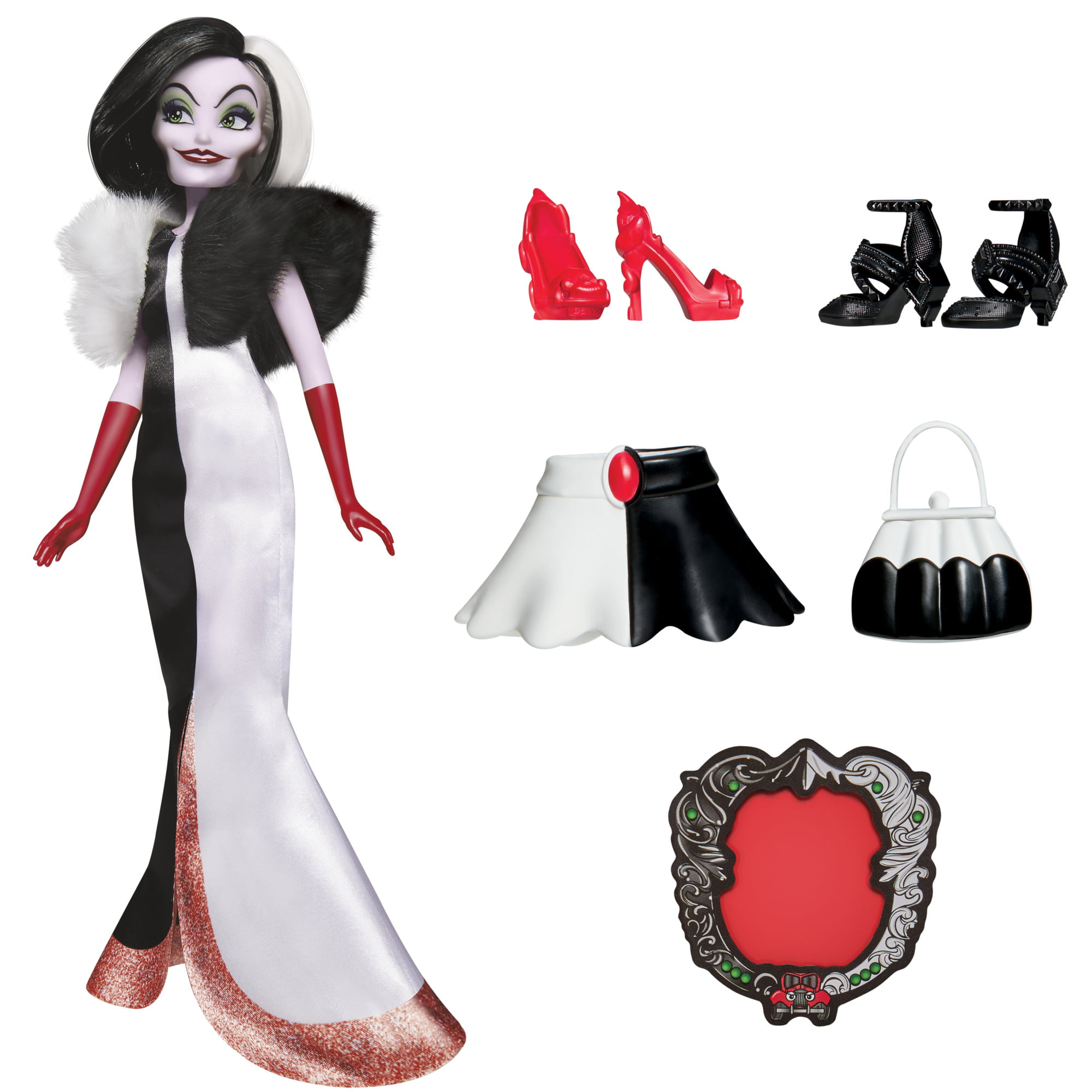 Cruella De Vil Hasbro Disney Villains 12"" Doll Toy Figure & Accessories - BNIB