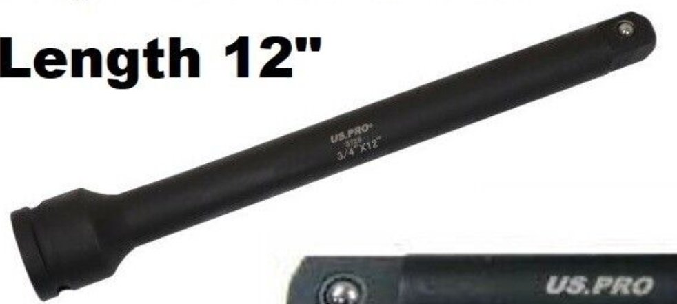 US PRO Tools 3/4"" Dr Impact Extension Bar 12"" / 300mm 3729