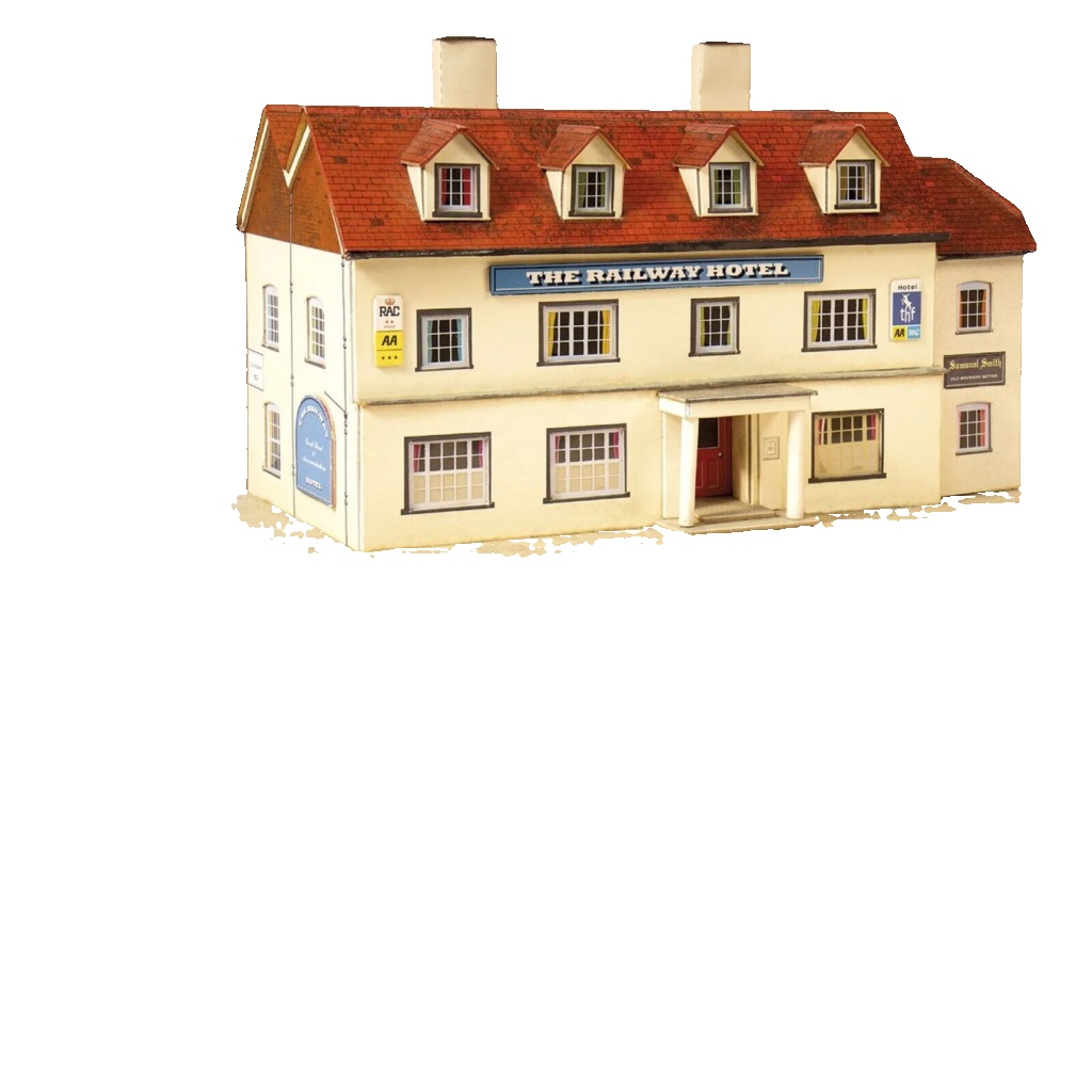 RAILWAY HOTEL 1:76 Scale OO HO Gauge Railways Building Series B B33 SuperQuick