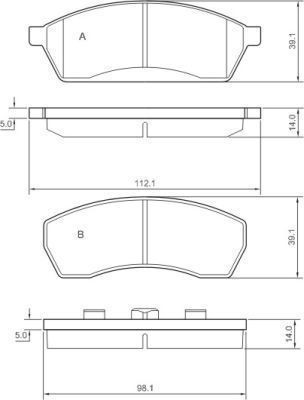 Original A.B.S. Brake Pad Set Disc Brake 36830