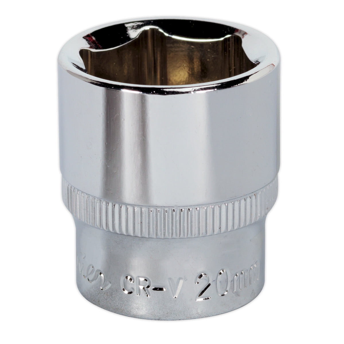 Sealey SP3820 Premier Fully Polished Socket 3/8""Sq Drive 20mm