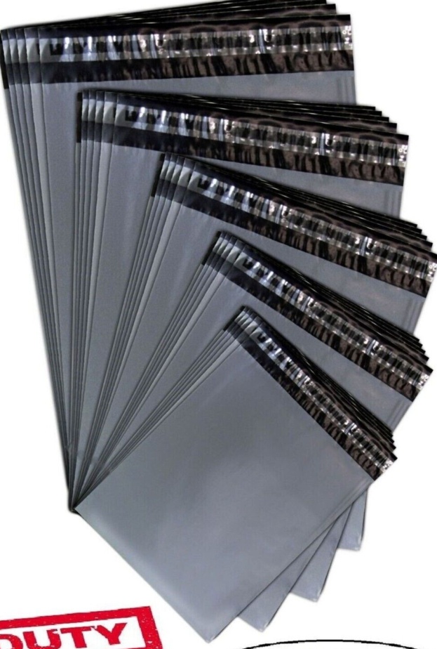 GREY Postal Bags Packaging Poly Parcel Mailing Packing Postage Sacks Self Seal