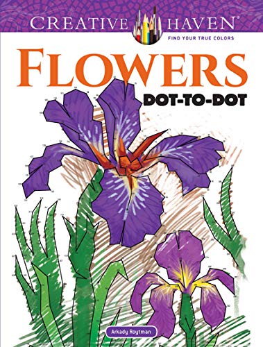 Creative Haven Flowers Dot-to-Dot (Adult Coloring) by Arkady Roytman (PB 2018) - Image 5