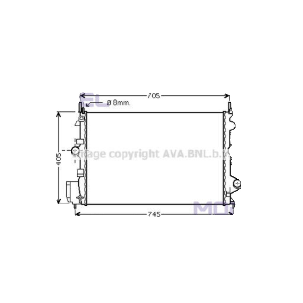 OLA2462 AVA Radiator FIT OPEL VECTRA (2002) 1.8