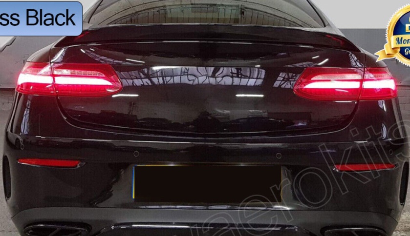 FOR MERCEDES E CLASS C238 COUPE E63S AMG STYLE REAR BOOT SPOILER LIP GLOSS BLACK