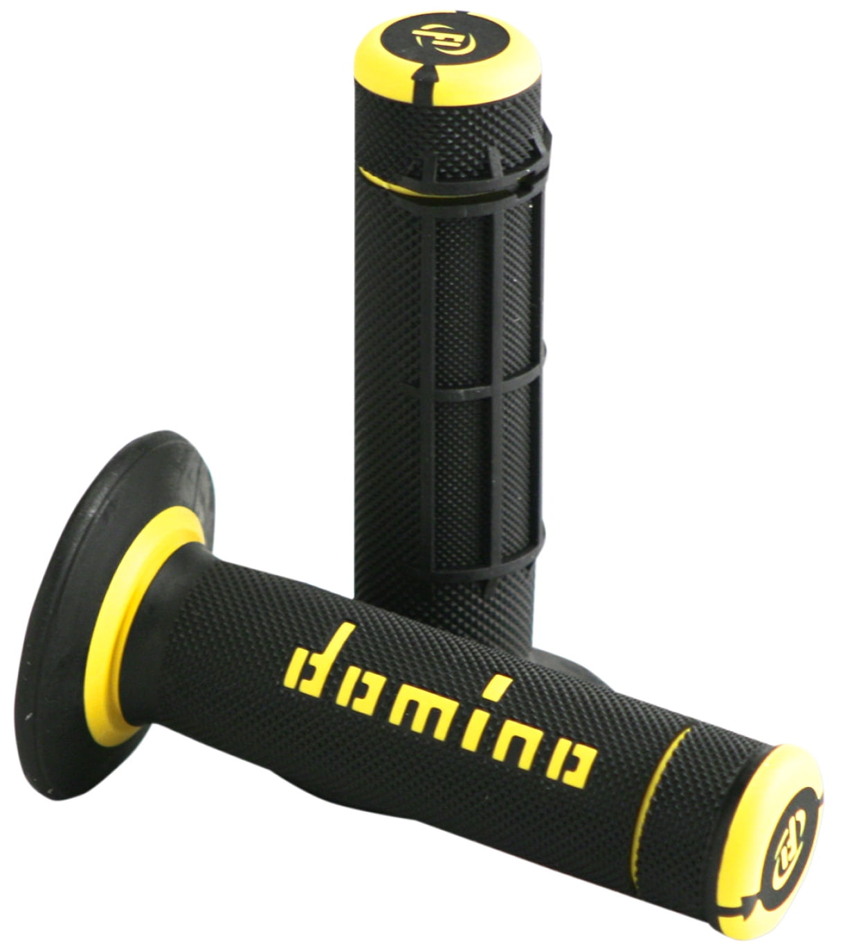 Free Shipping Domino Off Road Black-Yellow Closed Grips D 22 mm L 118 mm