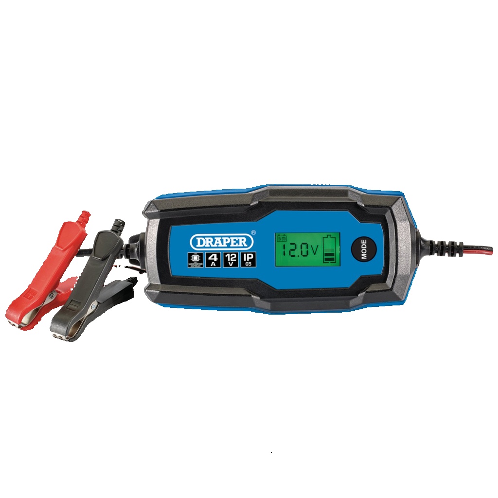 Draper 53489 12V Smart Charger and Battery Maintainer 4A