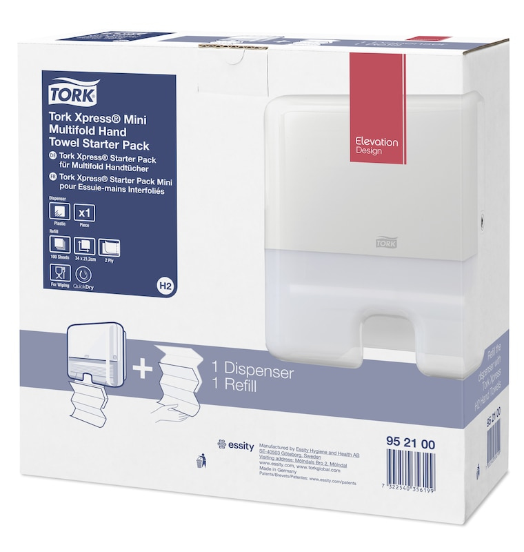 Tork Elevation Starter Pack - Hand Towel Dispenser - H2 Xpress System