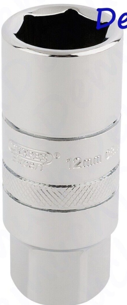 Draper 16773 12mm Thread 6 Point Spark Plug Socket 3/8"" Sq Dr 18mm