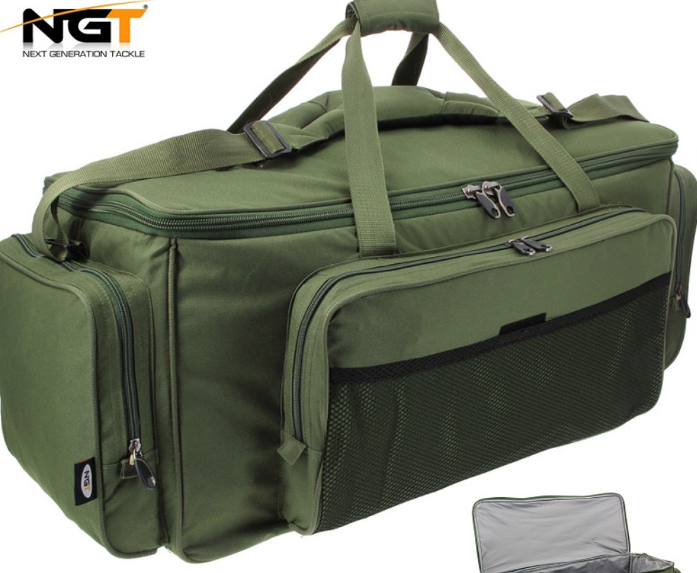 NGT XXL HUGE Khaki Green Carp Fishing Insulated Tackle Barrow Bag Carryall 709L