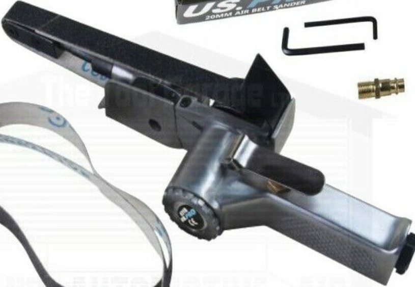 US PRO Tools 20mm Air Belt Sander With Sanding Belts 8318