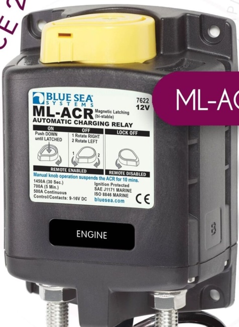 Blue Sea Systems 7622 ACR Automatic Charging Relay with manual remote switch
