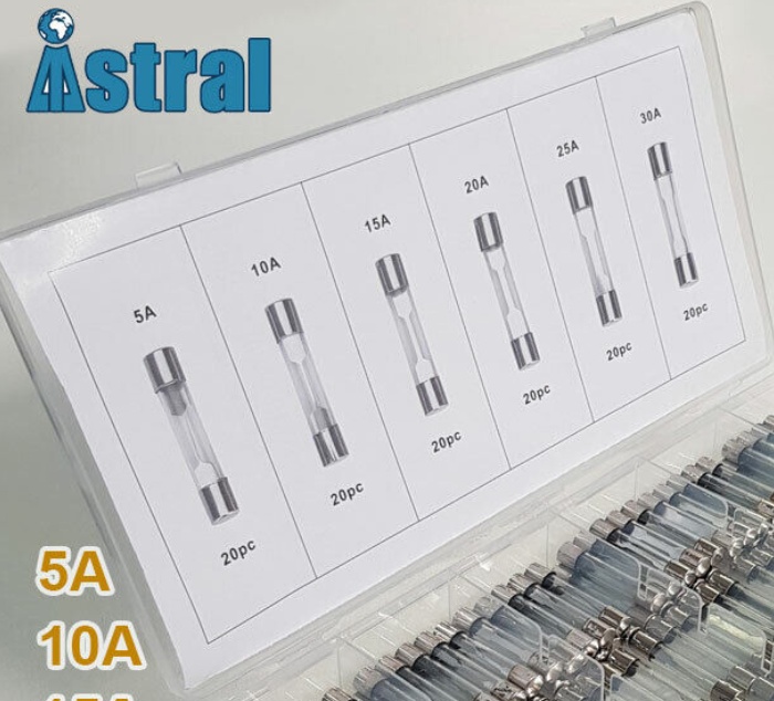 Assorted Blow Glass Fuse Kit | 120pc | 5 Amp - 30 Amp | 6x30mm | UK Seller