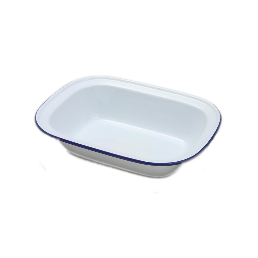 Nimbus Oblong Pie Dish - Enamel - White