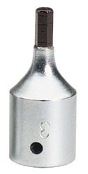 Draper 11124 Elora Hexagon Screwdriver Socket 1/4"" Sq Dr 3mm
