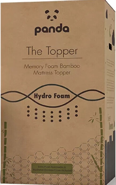 Panda Memory Foam Bamboo Mattress Topper Hydro Foam UK King Bed Size 150x200cm