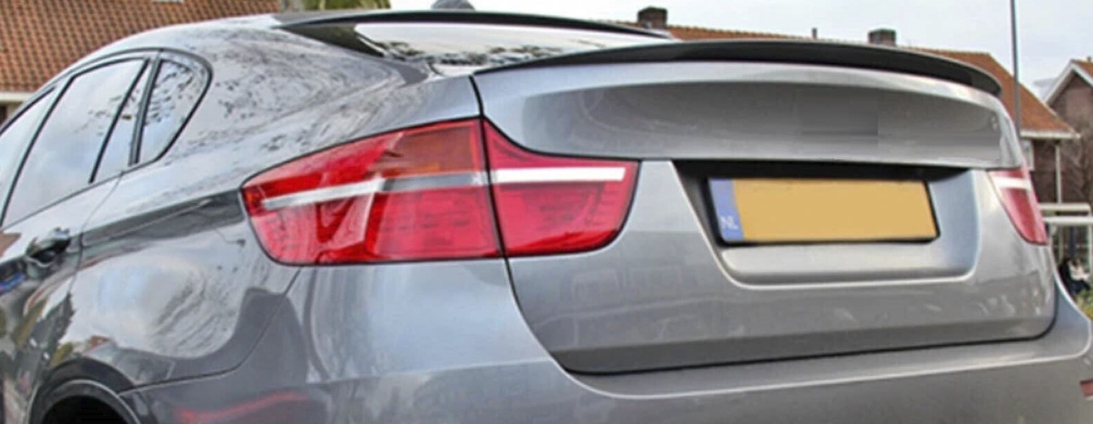 Rear Trunk Boot Lip Spoiler Black For BMW X6 E71 E72 X6M 2008-2014