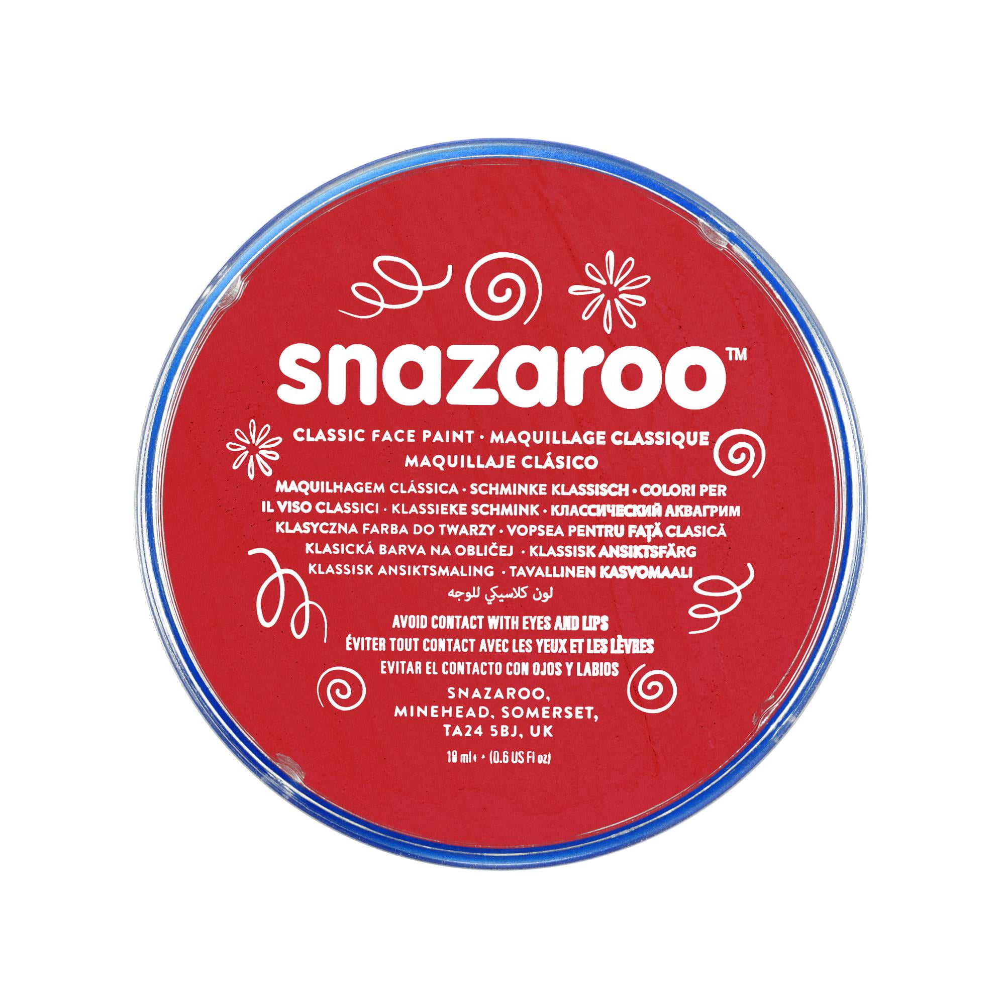 Red Snazaroo Face Paint - Bright - Colours Fancy Dress Body Paints Up Make - Face Snazaroo Paint Colours Fancy Dress Body Paints Up 18Ml