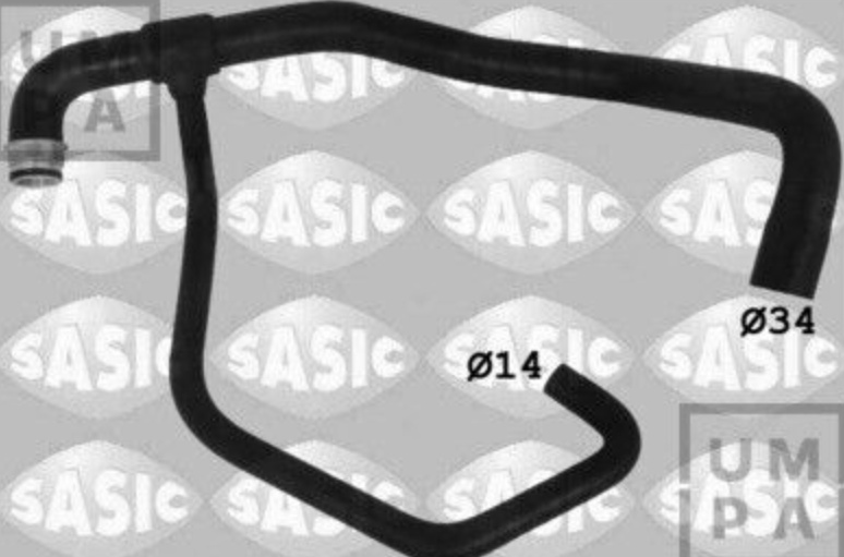 Lower SASIC SWH0478 Radiator Hose for CITROËN,FIAT,PEUGEOT