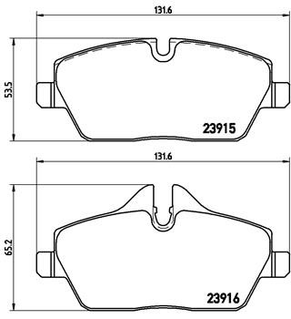 Brake Pads Set fits MINI CLUBMAN ONE R55 1.6 Front 10 to 14 N16B16A Brembo New - Image 46
