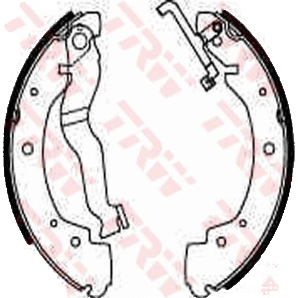 Rear TRW-OE GS8530 Brake Shoe Set for VW