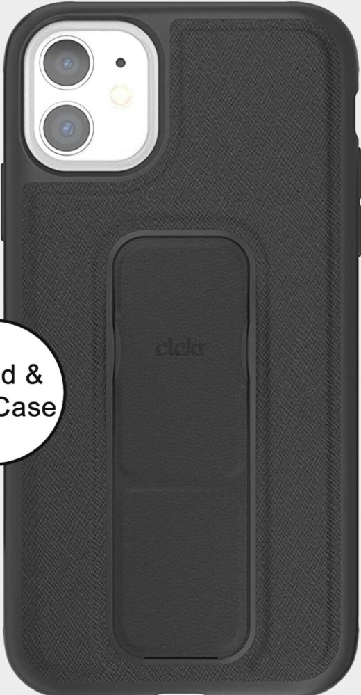 CLCKR Case with Phone Grip and Expanding Stand For iPhone 11 / XR - Saffiano
