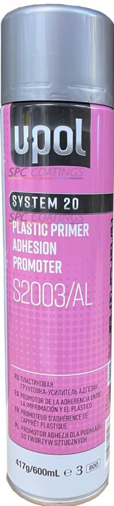 Upol S2003 1k Plastic Primer Aerosol Transparent Fast Drying 450ml S2003/AL
