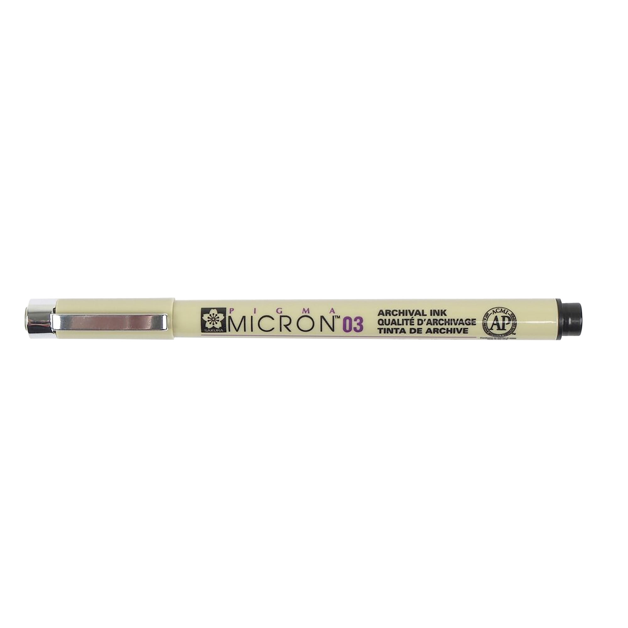Pigma Micron Fineliners 03 Black 0.35Mm