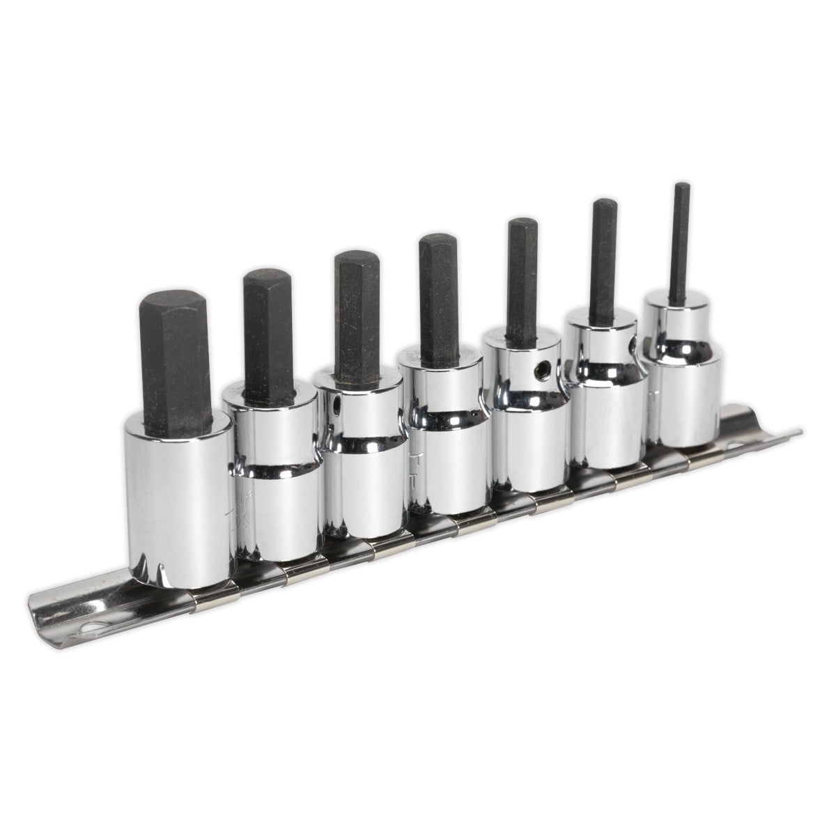 Sealey AK62253 Premier Hex Socket Bit Set 3/8""Sq Drive 7pc