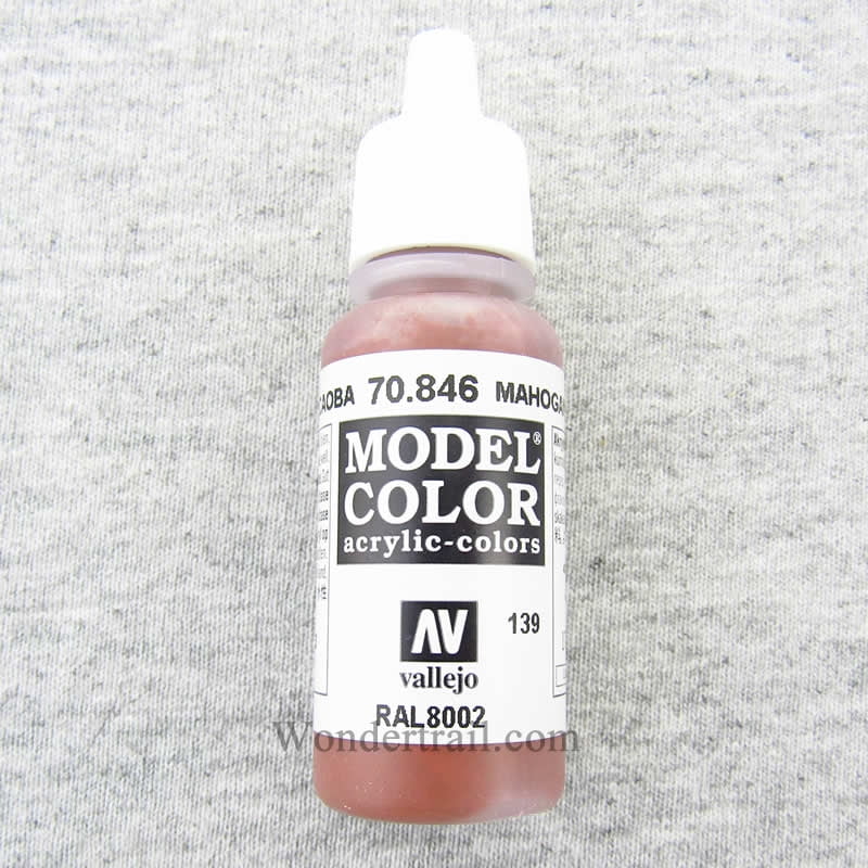 Vallejo 846 Model Colour Mahogany Brown 18ml Paint Dropper Bottle - Image 4