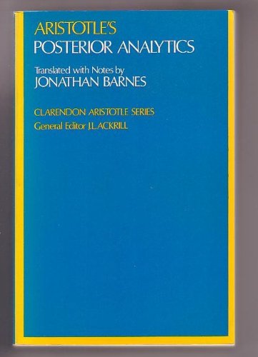 Posterior Analytics (Clarendon Aristotle Series),Aristotle