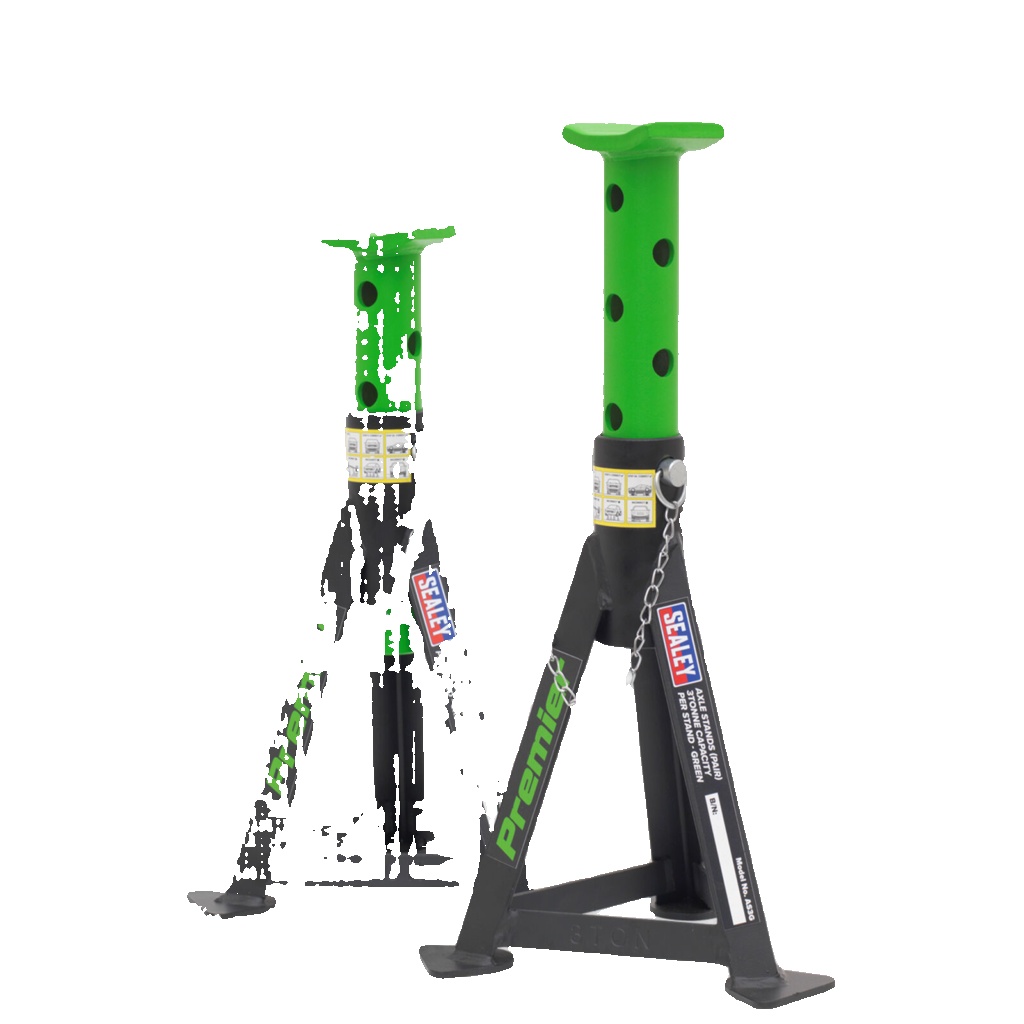Premier Axle Stands (Pair) 3 Tonne Capacity per Stand - Green